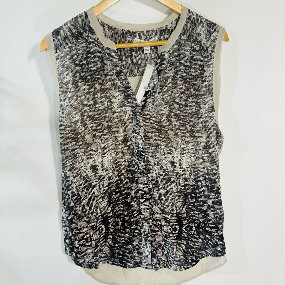 Chelsea and Walker Silk V-Neck Sleeveless Tank Top NWT